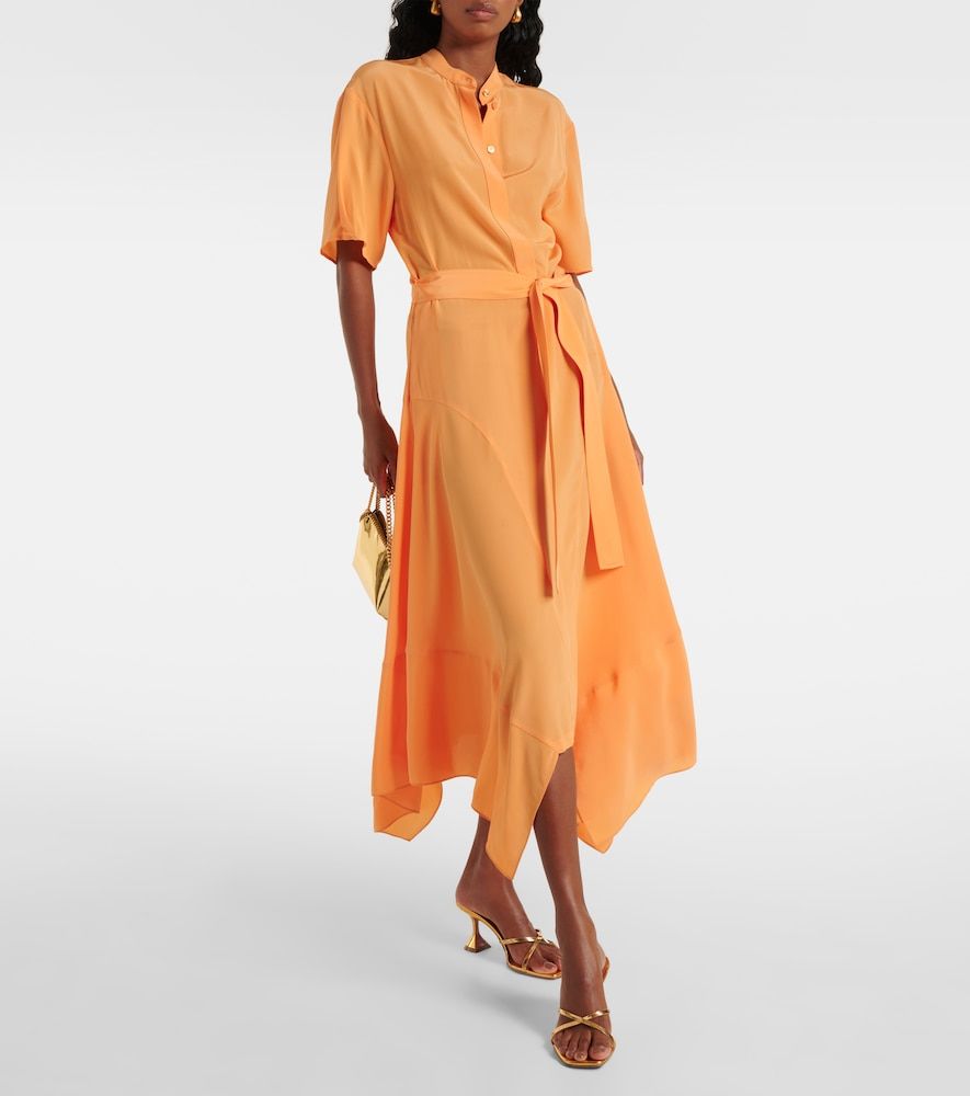Iconic silk crepe de chine midi dress - Stella McCartney - Modalova