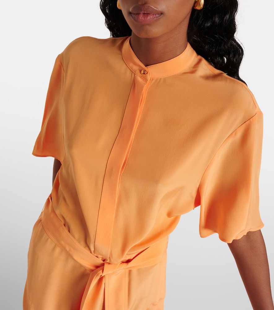 Iconic silk crepe de chine midi dress - Stella McCartney - Modalova