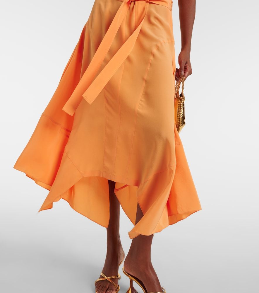 Iconic silk crepe de chine midi dress - Stella McCartney - Modalova