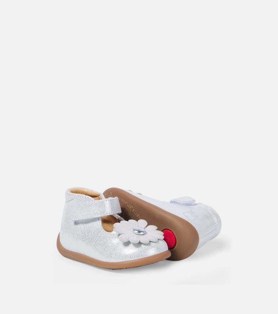 Bebé - botines Stand-Up Daisy de piel metalizada - Pom d'Api - Modalova