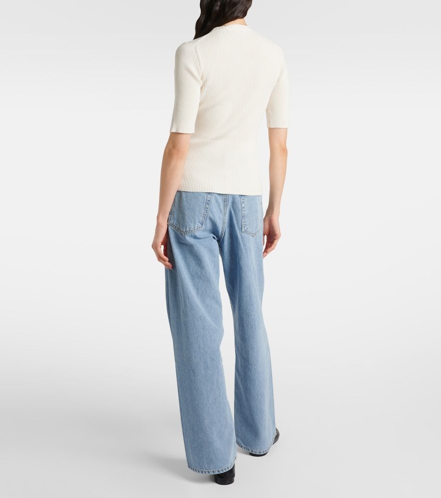 Róhe Top in maglia di misto cotone a coste - Rohe - Modalova