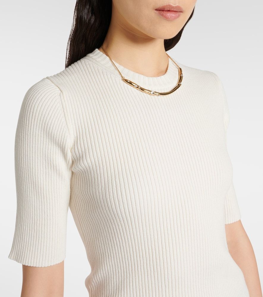 Róhe Top in maglia di misto cotone a coste - Rohe - Modalova