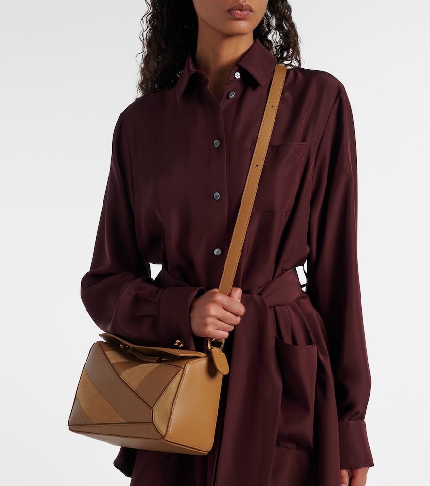 Bolso Puzzle Small de piel y ante - Loewe - Modalova