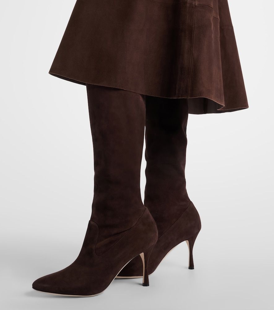 Stiefel Myconia aus Veloursleder - Manolo Blahnik - Modalova