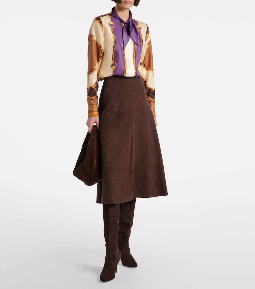 Stiefel Myconia aus Veloursleder - Manolo Blahnik - Modalova