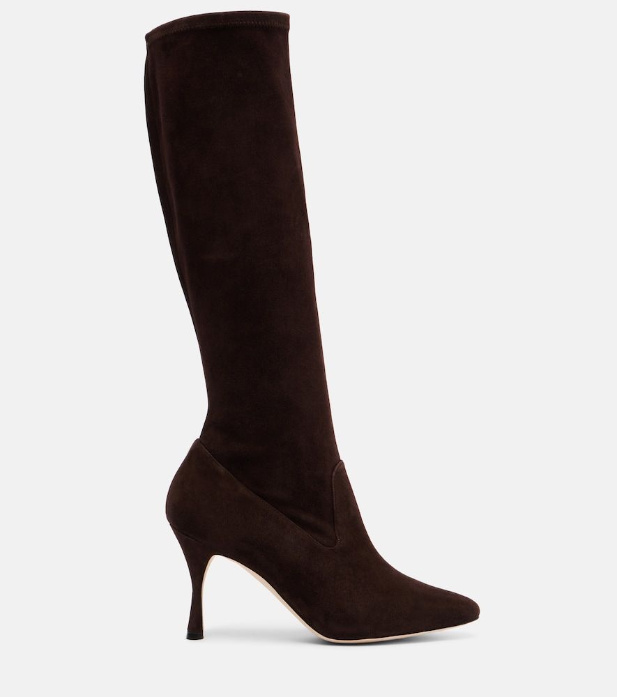 Stiefel Myconia aus Veloursleder - Manolo Blahnik - Modalova