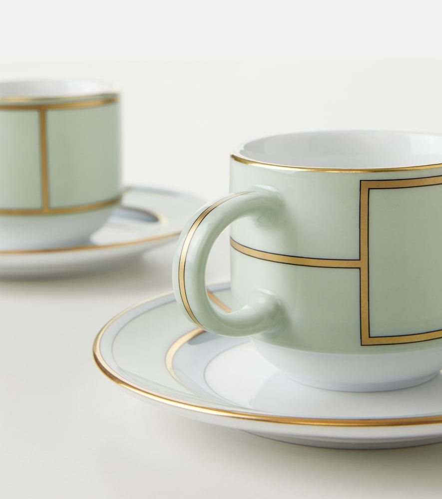 Set de 2 tazas de café y platillos Diva de porcelana - Ginori 1735 - Modalova
