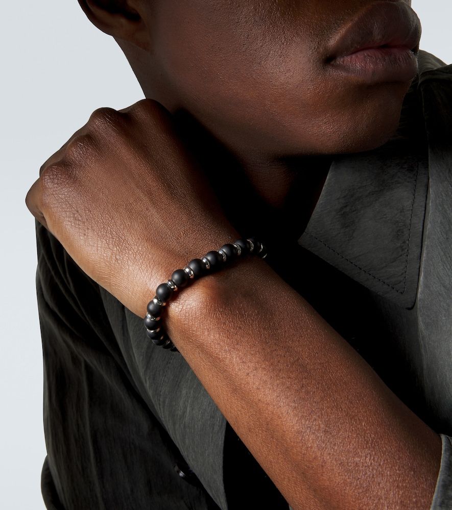 Bracciale Spiritual Beads in argento sterling con onice - David Yurman - Modalova
