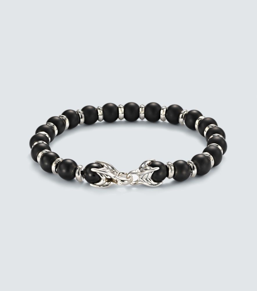Bracciale Spiritual Beads in argento sterling con onice - David Yurman - Modalova