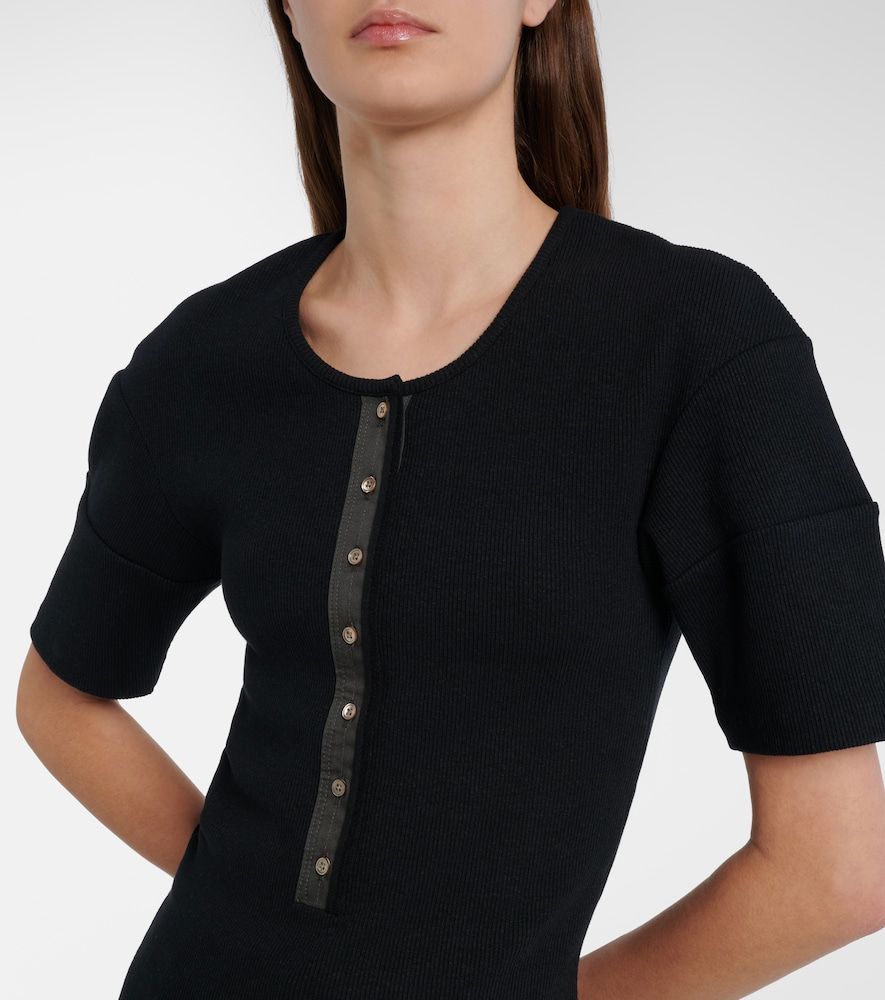 Camiseta con botones de algodón y lino - Lemaire - Modalova