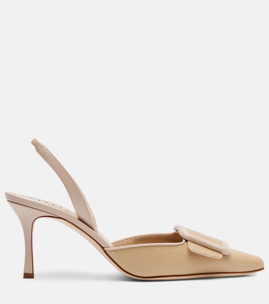 Slingback-Pumps Maysli 70 aus Leder - Manolo Blahnik - Modalova