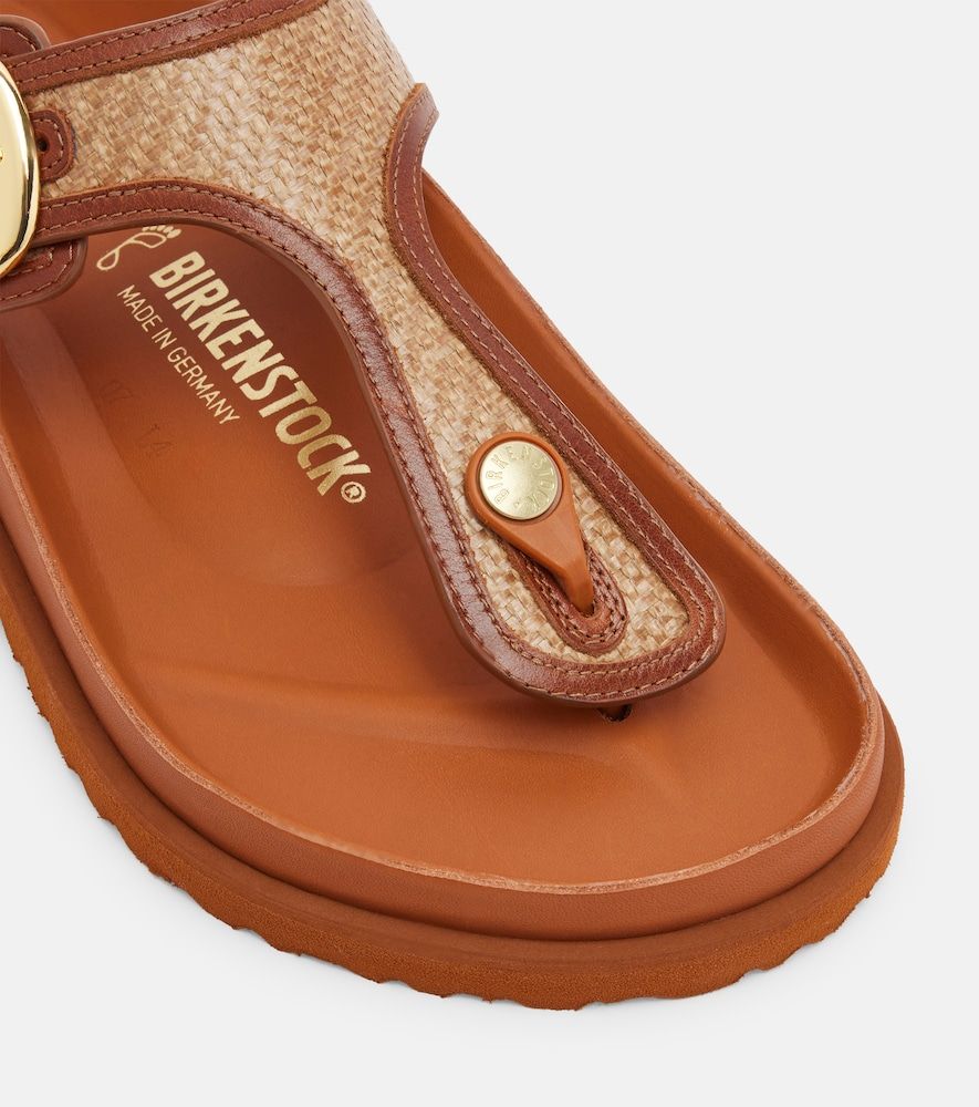 Gizeh leather-trimmed woven thong sandals - Birkenstock 1774 - Modalova