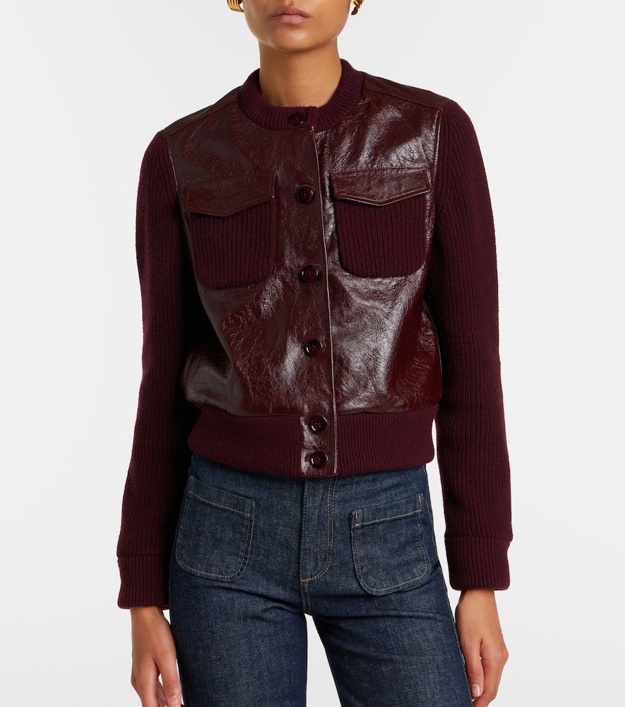 Chaqueta cropped It's A Match de piel - Dorothee Schumacher - Modalova