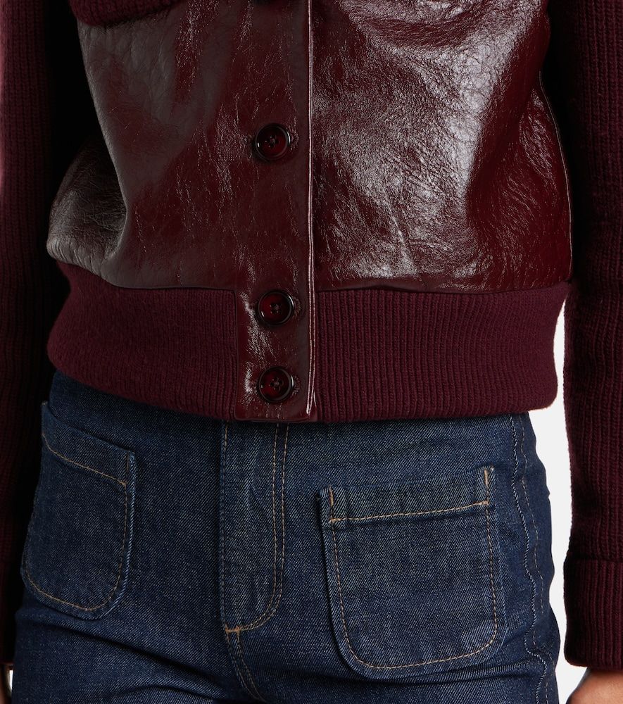 Chaqueta cropped It's A Match de piel - Dorothee Schumacher - Modalova