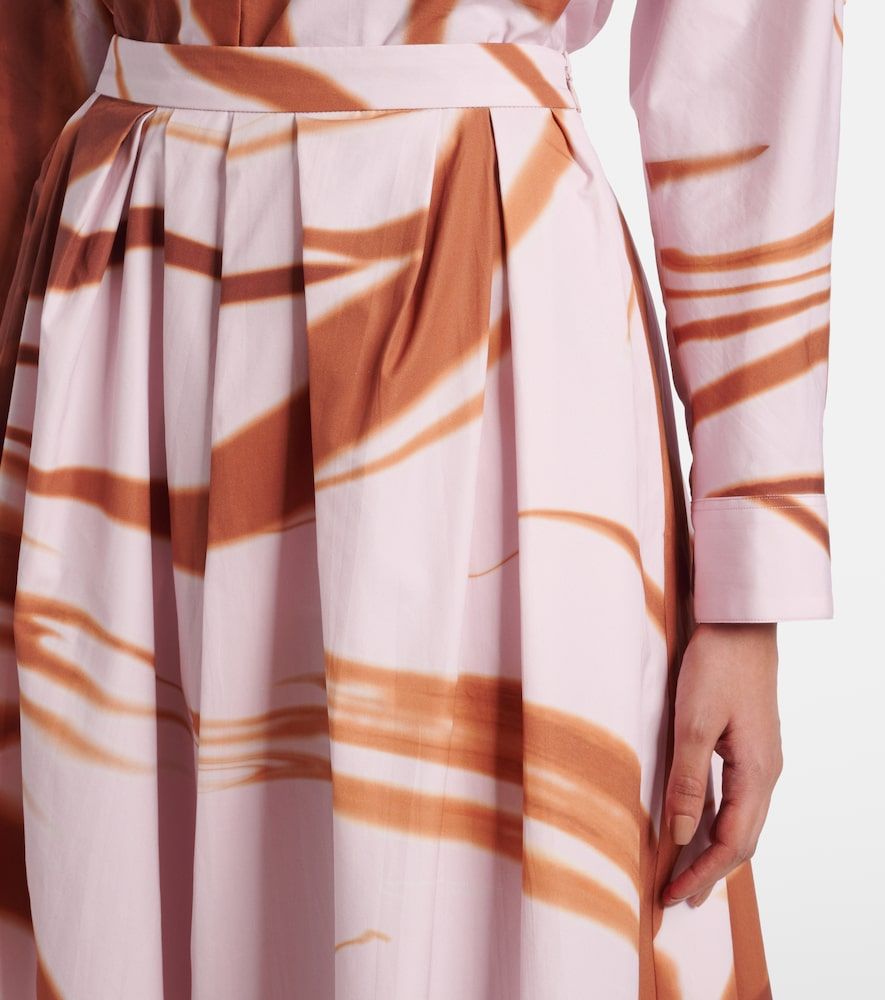 Gonna midi in cotone con stampa - Dries Van Noten - Modalova