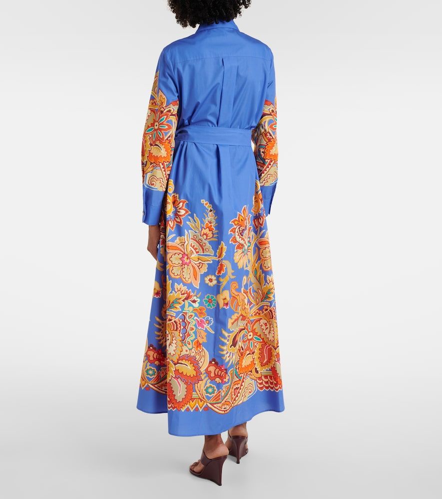 Vestido largo de algodón con cinturón - Etro - Modalova