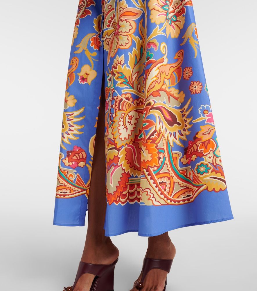 Vestido largo de algodón con cinturón - Etro - Modalova