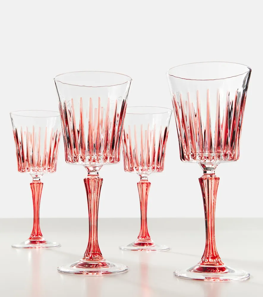 Set de 4 copas de vino de cristal a rayas - Les-Ottomans - Modalova