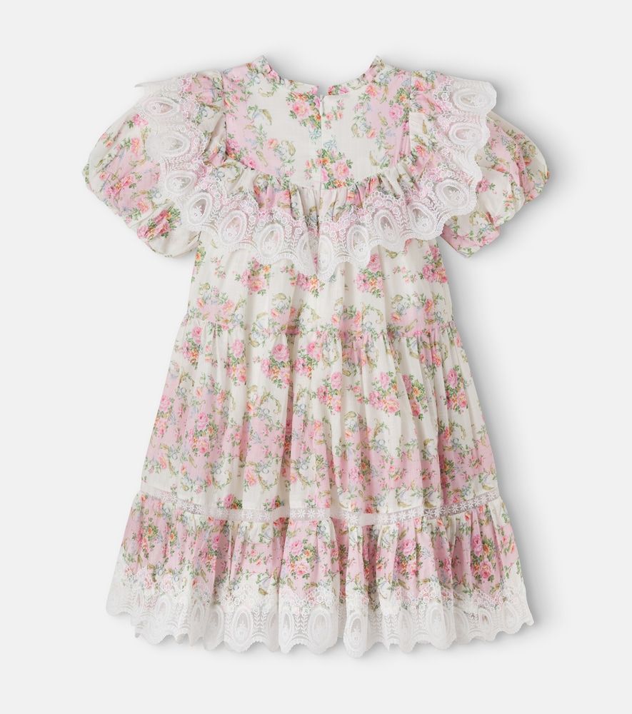 Vestido de algodón floral con encaje - Petite Amalie - Modalova
