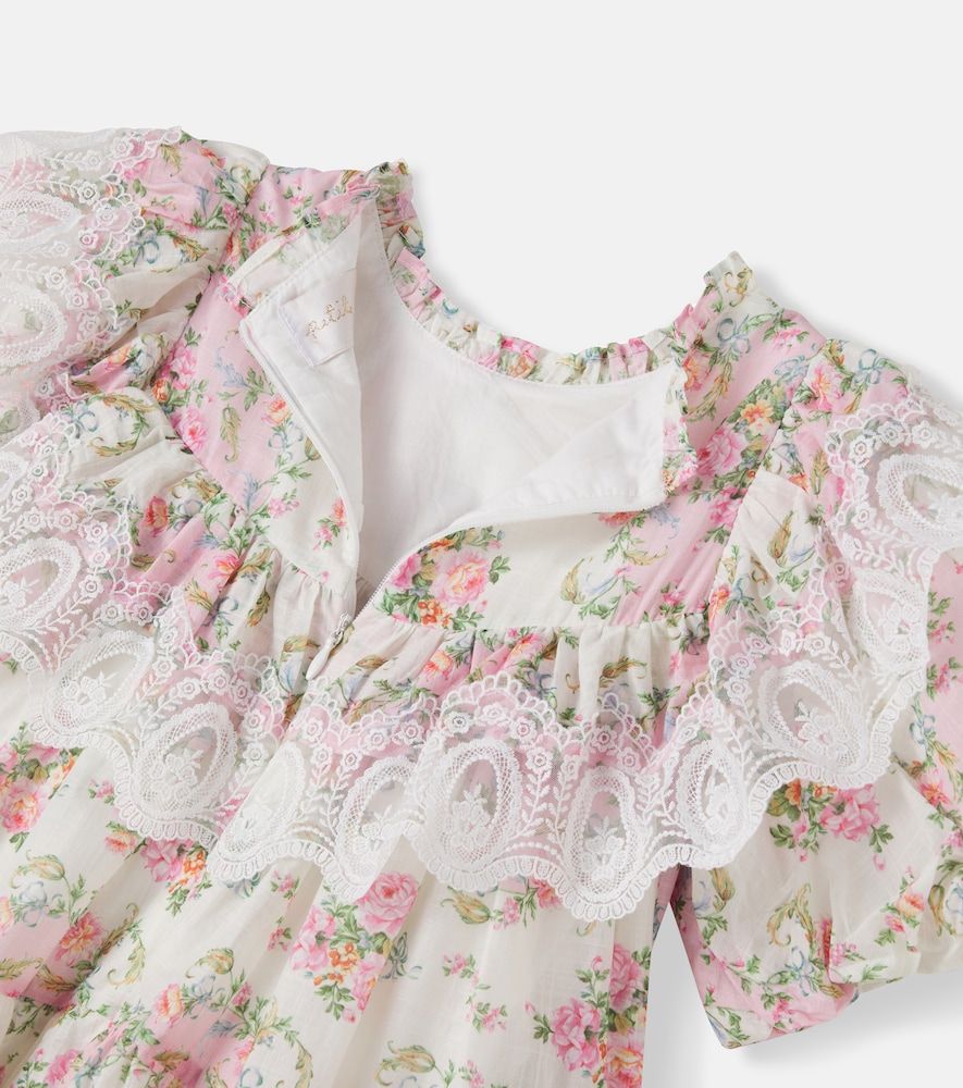 Vestido de algodón floral con encaje - Petite Amalie - Modalova
