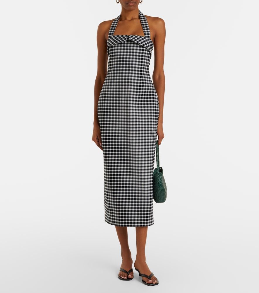 Vestido midi Chiara en mezcla de algodón a cuadros - Posse - Modalova