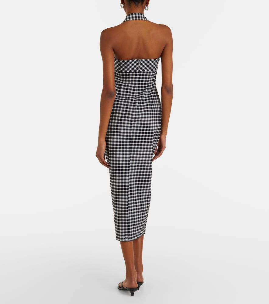 Vestido midi Chiara en mezcla de algodón a cuadros - Posse - Modalova