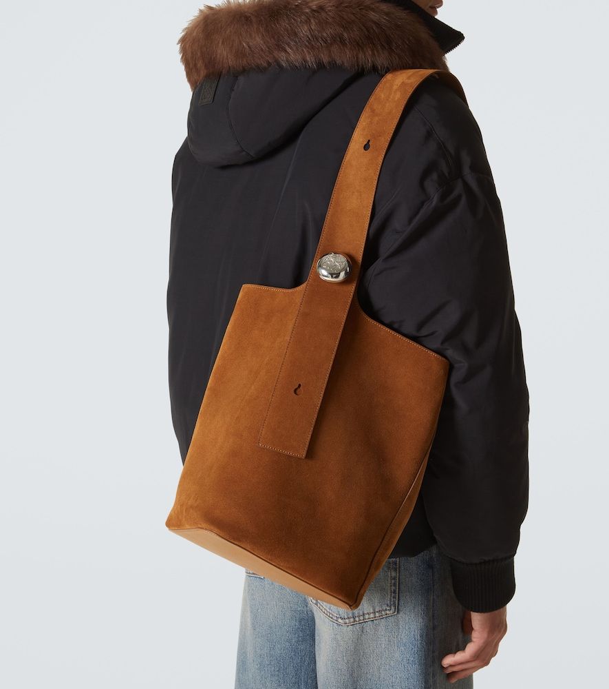 Loewe Bolso Pebble Large de ante - Loewe - Modalova