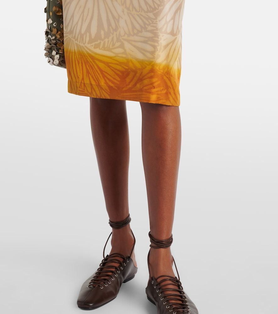 Abito sottoveste in seta con stampa - Dries Van Noten - Modalova