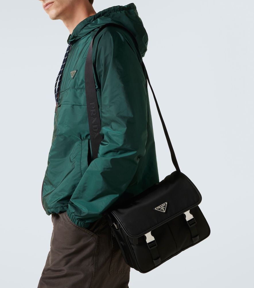 Bolso al hombro Re-Nylon con piel - Prada - Modalova