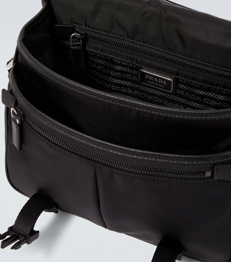 Bolso al hombro Re-Nylon con piel - Prada - Modalova