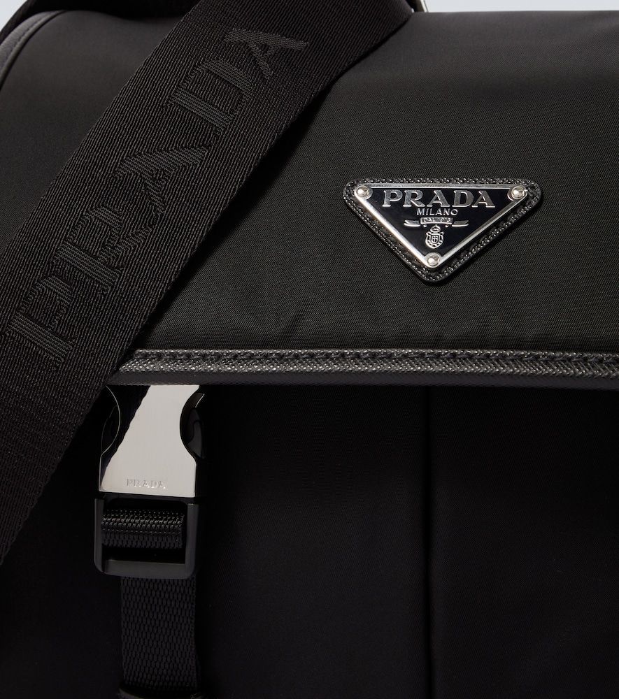 Bolso al hombro Re-Nylon con piel - Prada - Modalova