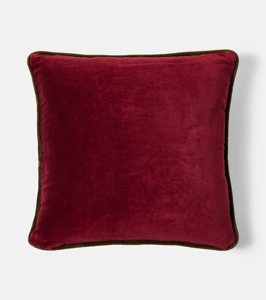 Besticktes Kissen aus Baumwollsamt - Les-Ottomans - Modalova
