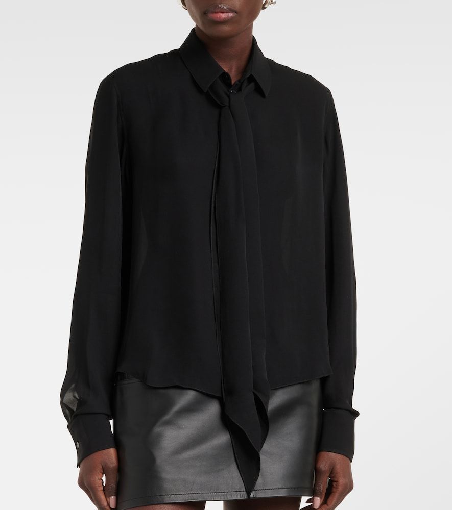 Wardrobe.NYC Tie-neck silk blouse - Wardrobe.NYC - Modalova