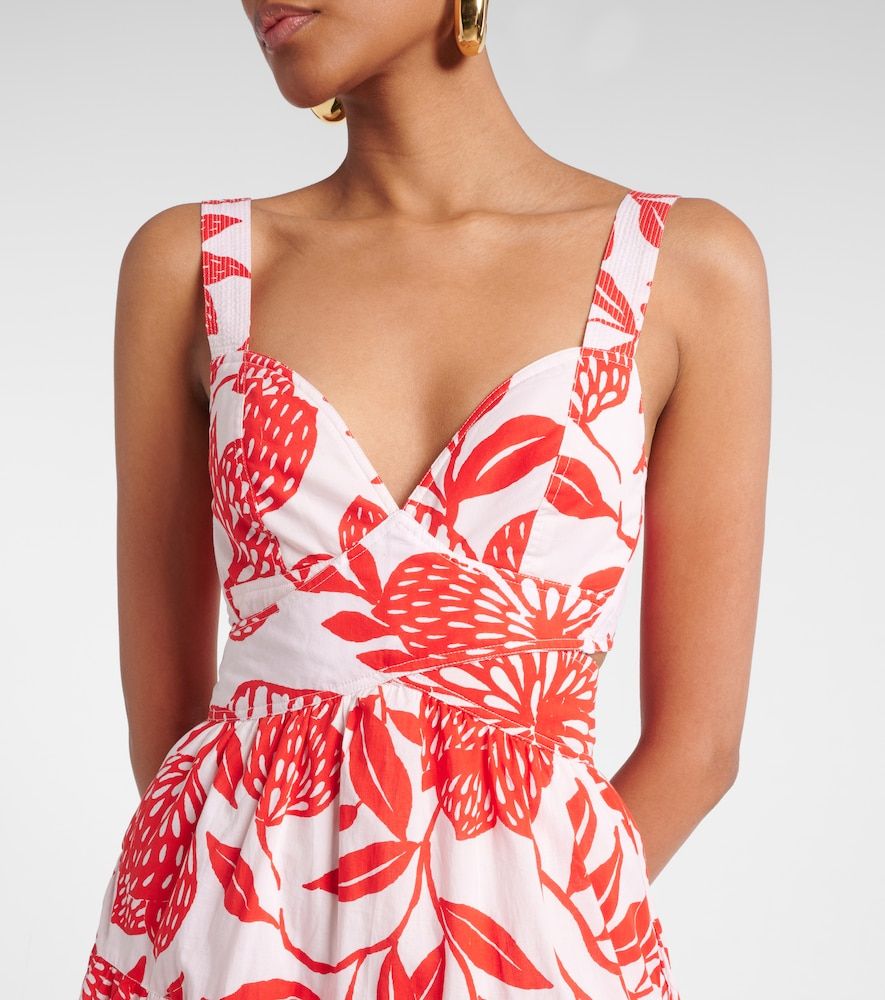 Abito midi Coco in cotone con stampa floreale - Poupette St Barth - Modalova