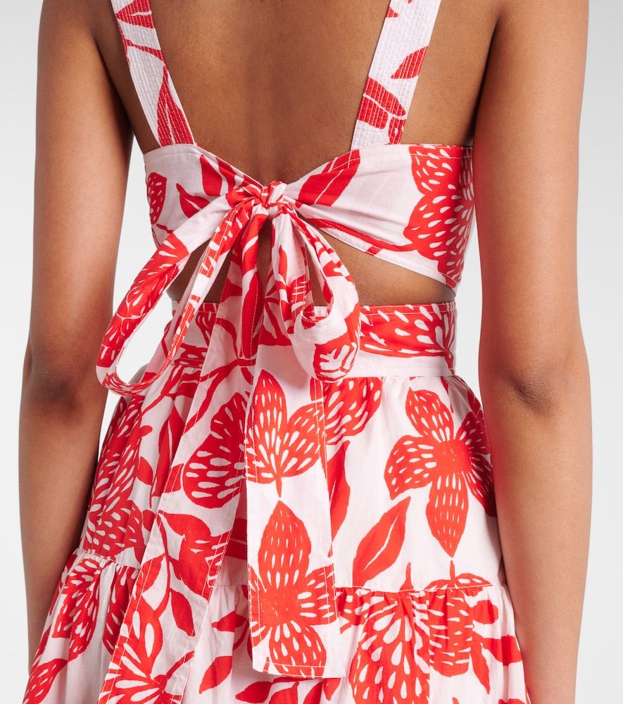 Abito midi Coco in cotone con stampa floreale - Poupette St Barth - Modalova