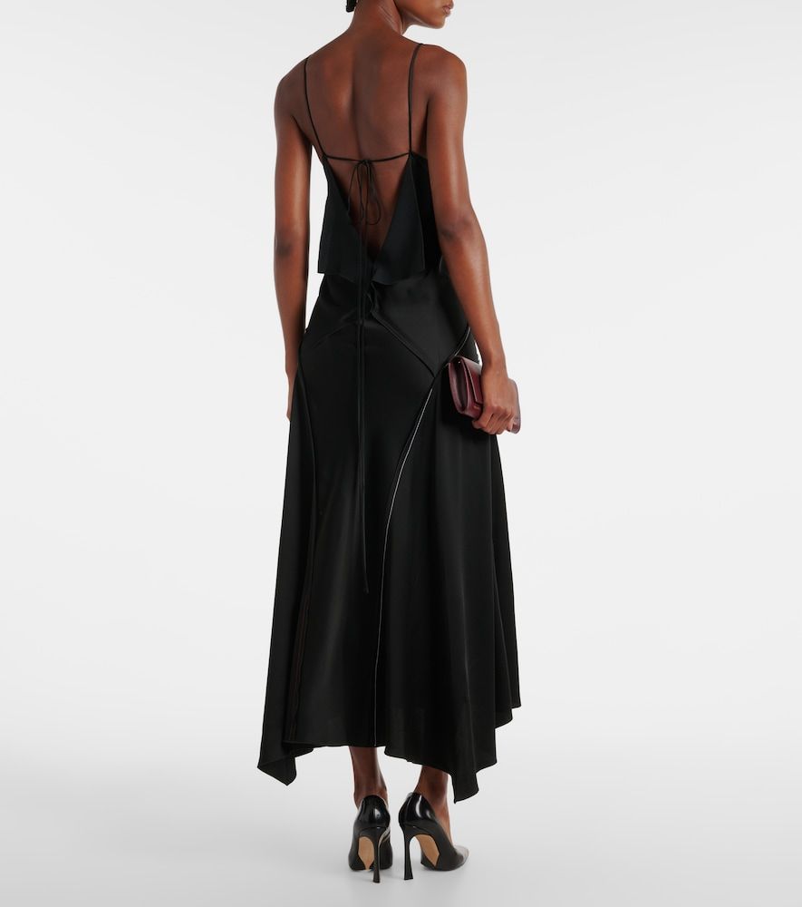 Abito sottoveste in satin crêpe con pizzo - Victoria Beckham - Modalova