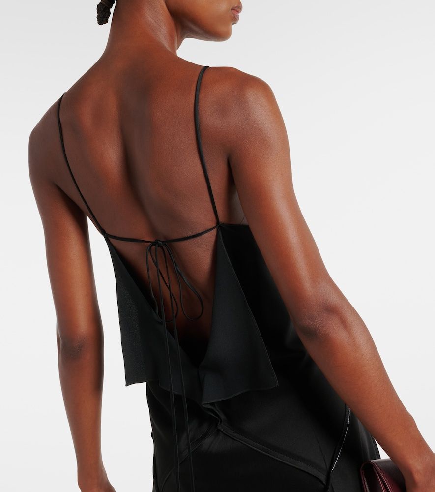 Abito sottoveste in satin crêpe con pizzo - Victoria Beckham - Modalova