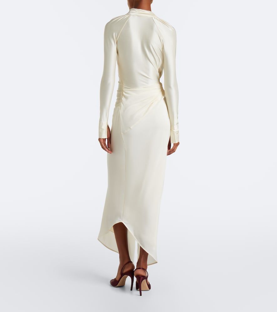 Lea draped jersey midi dress - Victoria Beckham - Modalova