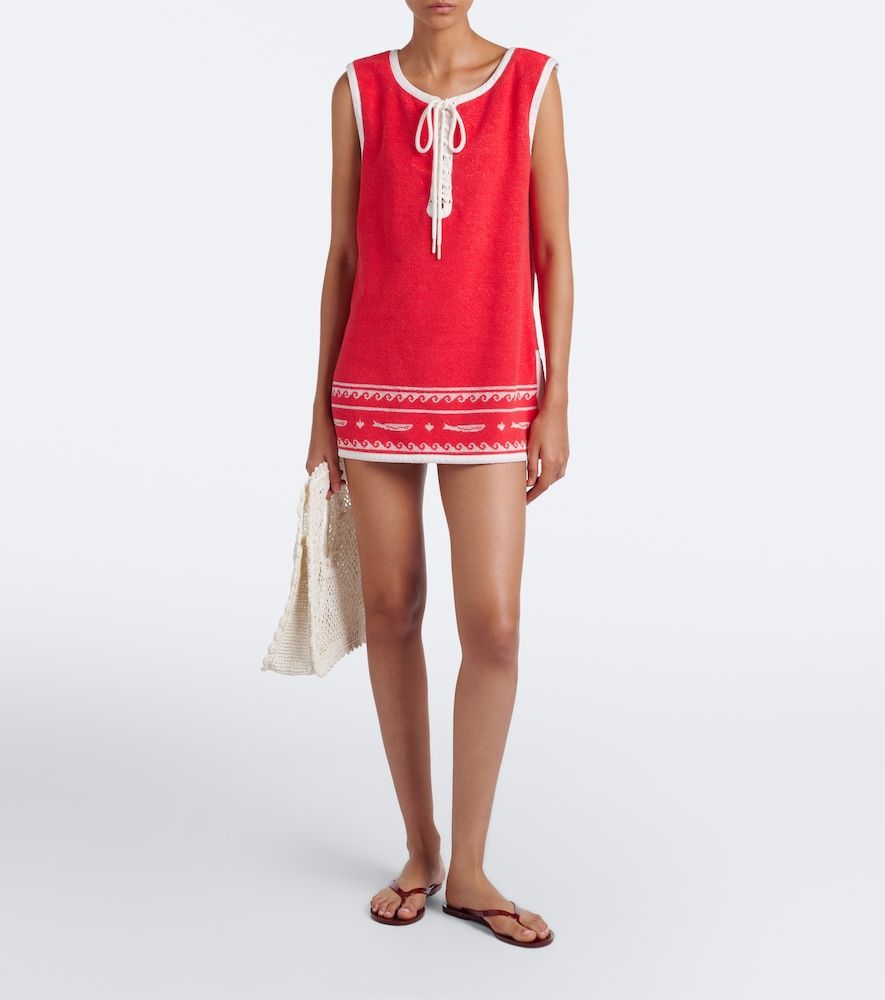Vestido corto Cody de rizo de algodón - Posse - Modalova