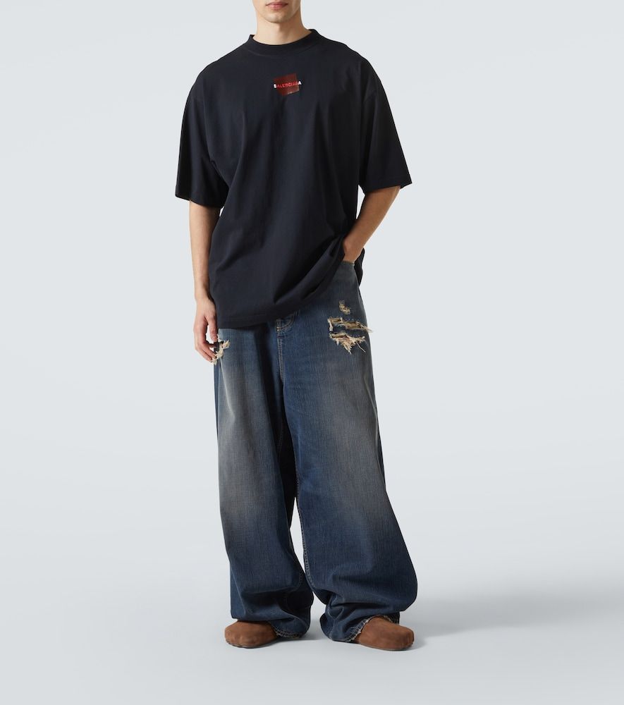 Jeans a gamba larga e vita media - Balenciaga - Modalova