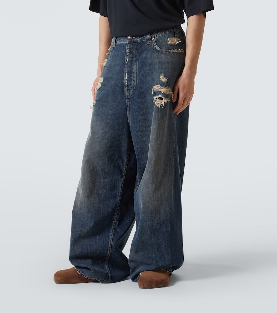 Jeans a gamba larga e vita media - Balenciaga - Modalova
