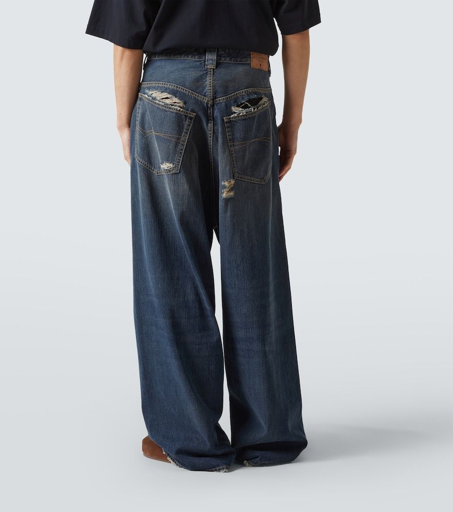 Jeans a gamba larga e vita media - Balenciaga - Modalova