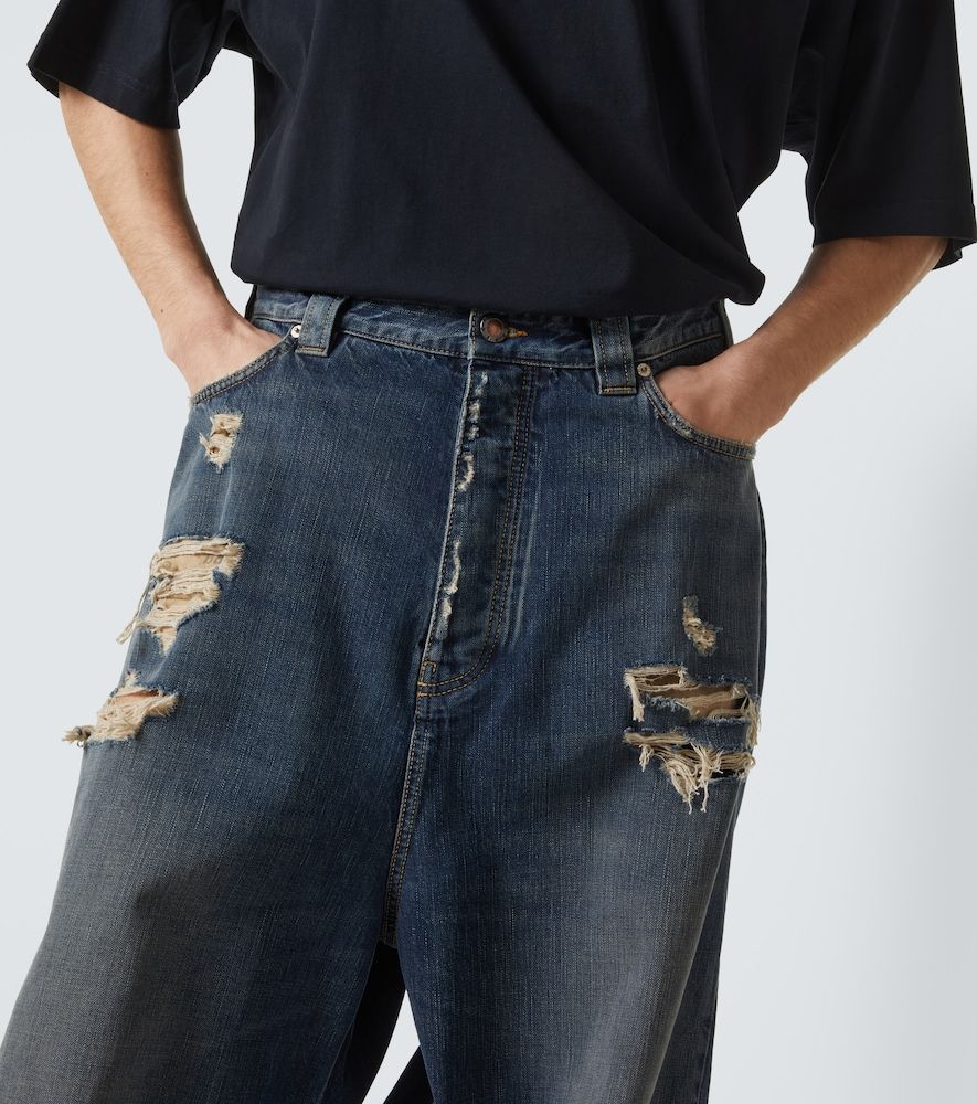 Jeans a gamba larga e vita media - Balenciaga - Modalova