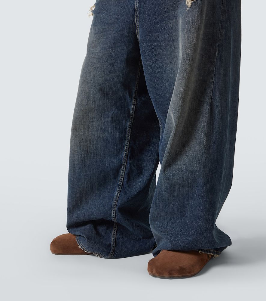 Jeans a gamba larga e vita media - Balenciaga - Modalova
