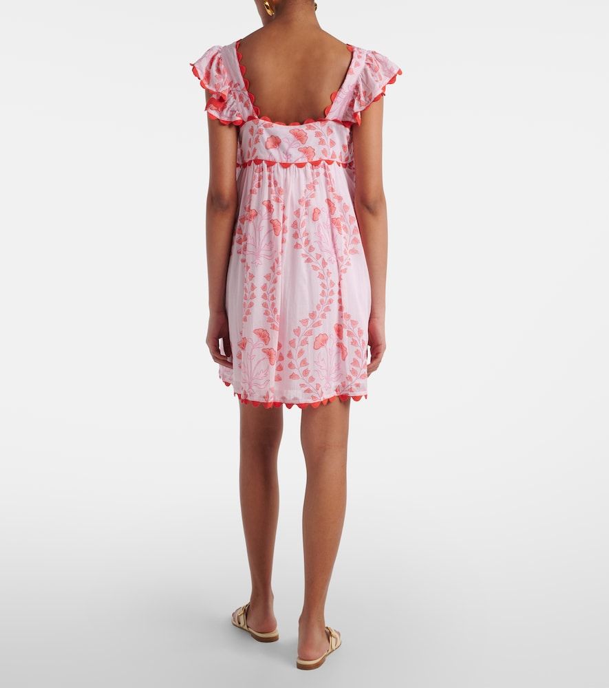 Vestido corto de algodón estampado - Juliet Dunn - Modalova