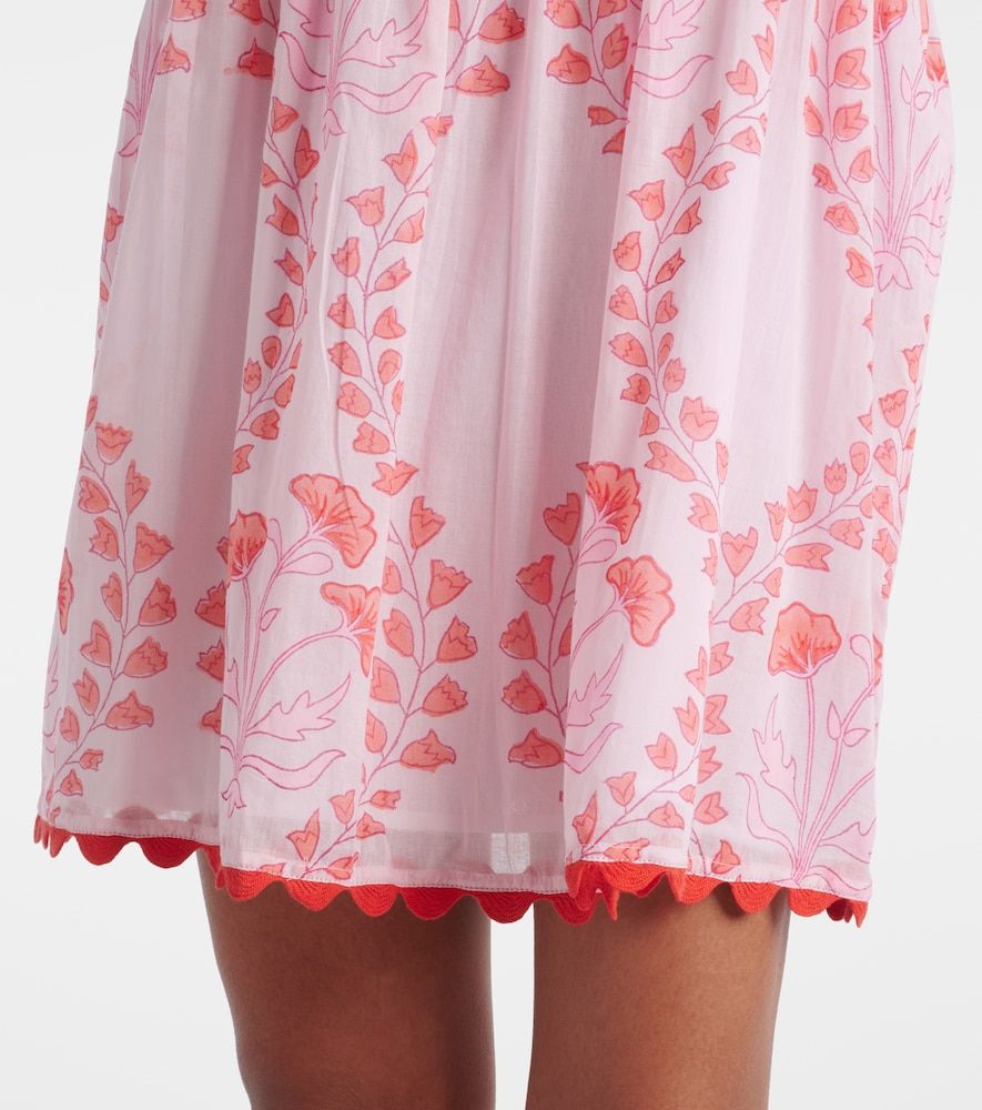 Vestido corto de algodón estampado - Juliet Dunn - Modalova
