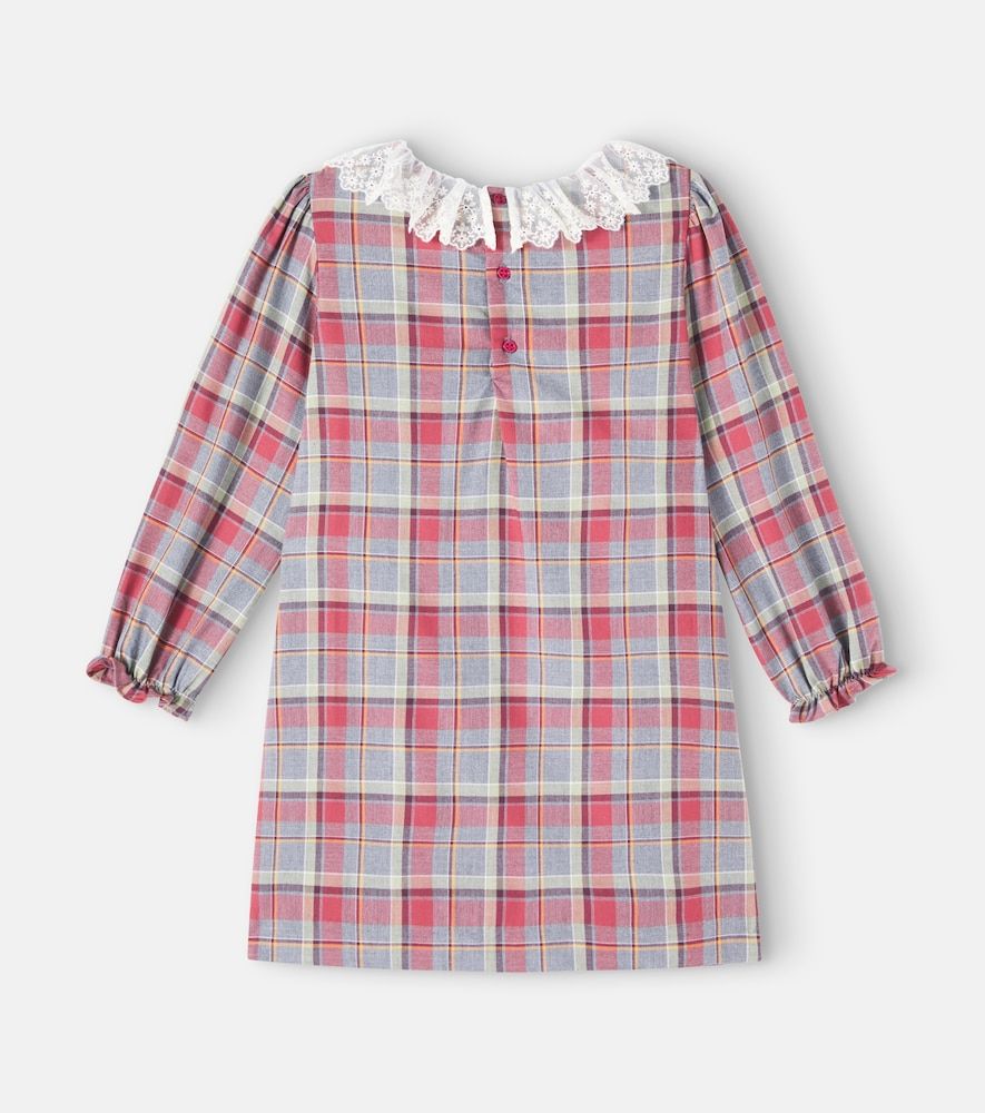Vestido de algodón a cuadros con encaje - Bonpoint - Modalova