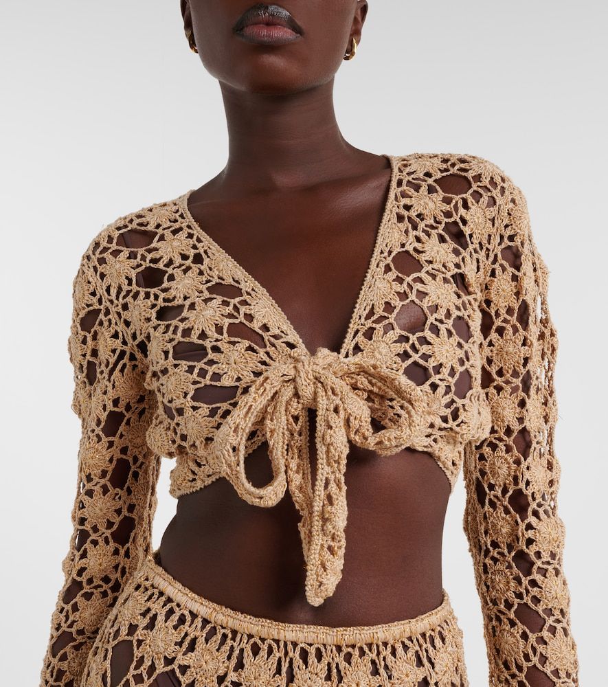 Top cropped Bella Ballerina in crochet di cotone - Anna Kosturova - Modalova