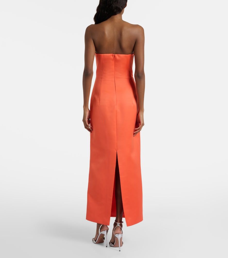 Vestido corsé de fiesta Ava de satén con aplique - Leo Lin - Modalova