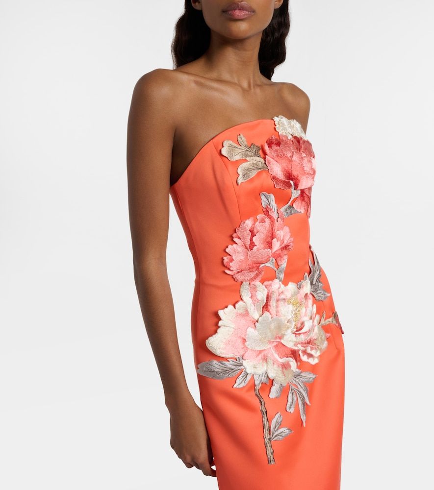 Vestido corsé de fiesta Ava de satén con aplique - Leo Lin - Modalova